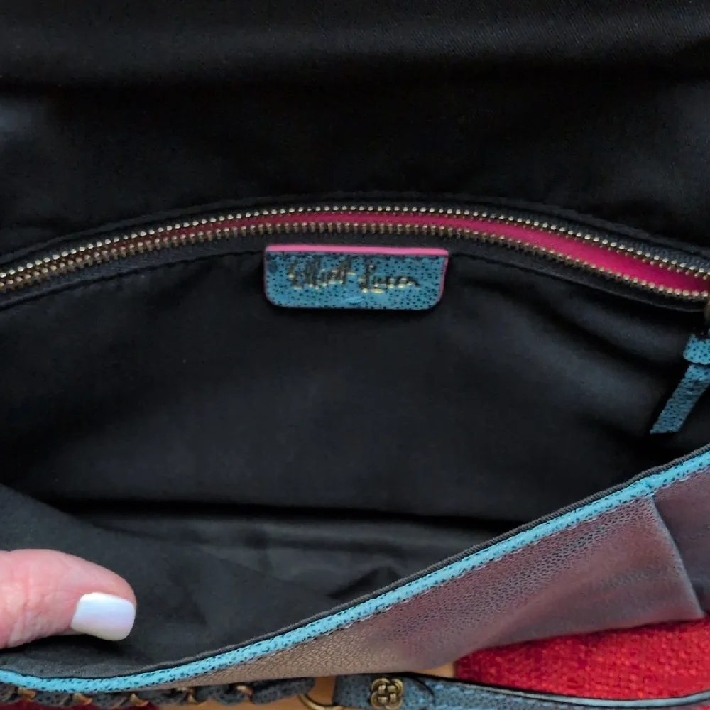Elliott Lucca Teal Textured Clutch